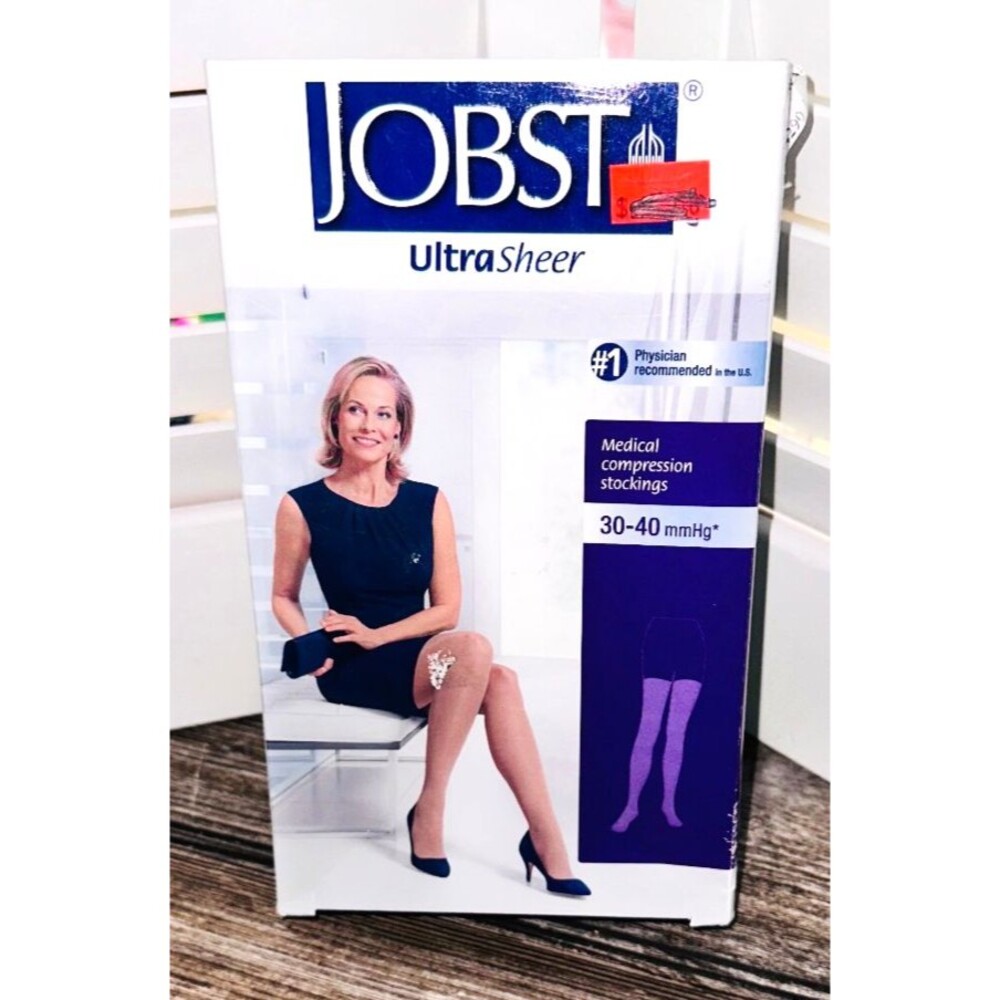 Jobst UltraSheer Women's Medical Compression Stockings 30-40 mmHg SMALL Thigh